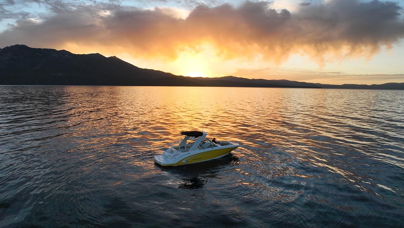 Travel Tahoe : Lake Tahoe Activates : Craft Your Tahoe Escape - Private Boat Tour Charter Sunset