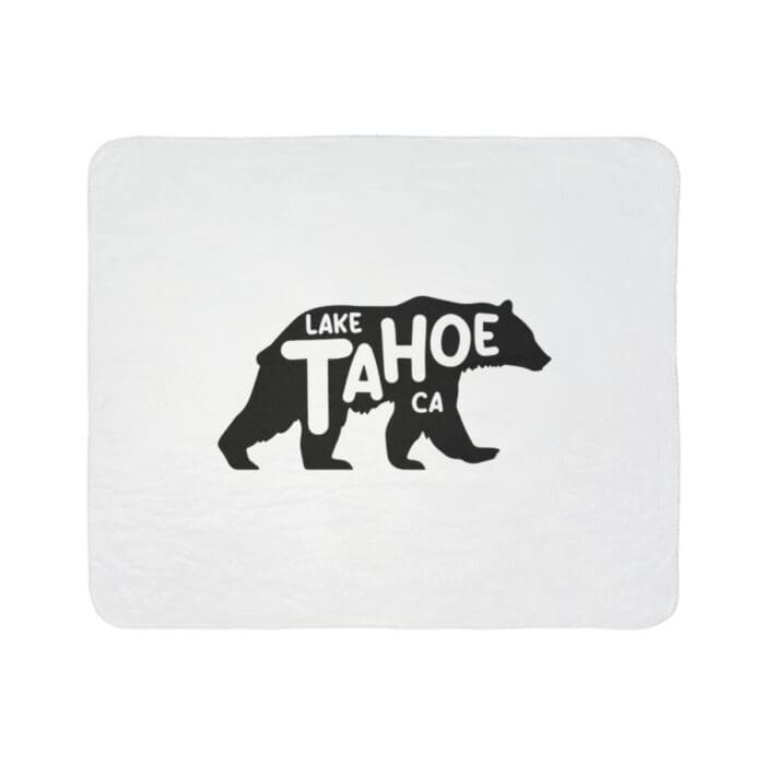 Lake Tahoe Bear Fleece Blanket