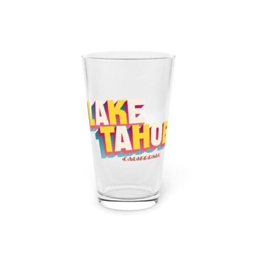Lake Tahoe Retro Pint Glass
