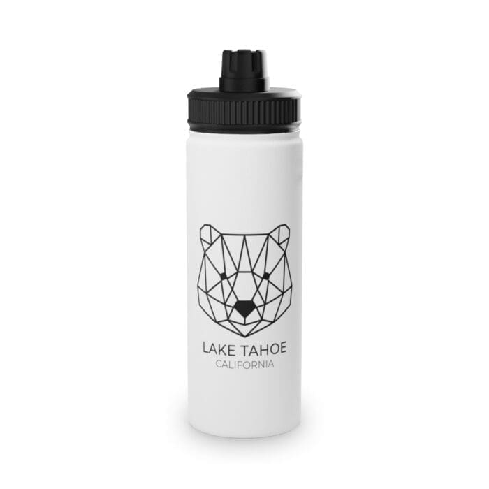Lake Tahoe Geometric Bear Sports Water Bottle